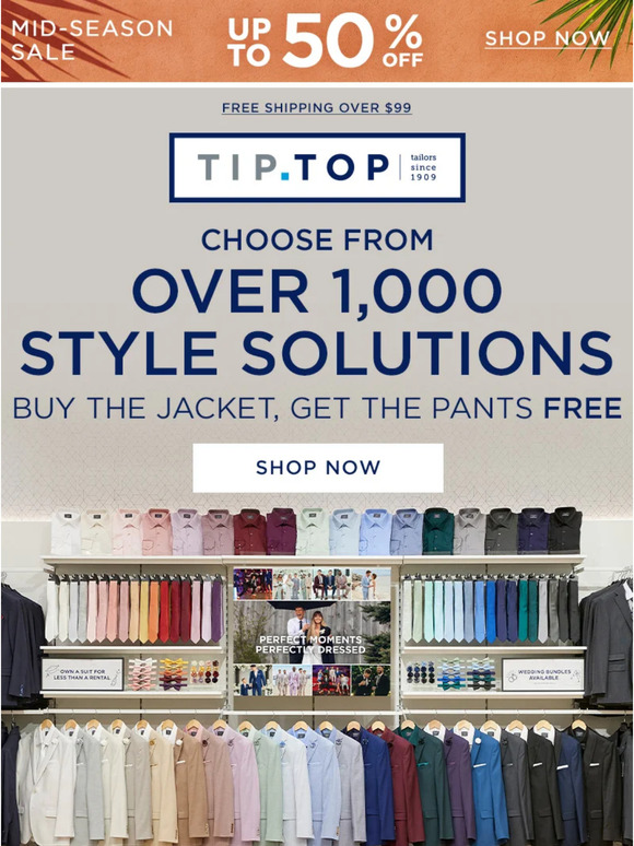 Tip Top Tailors New Suits In Stock Now! 🌈 Milled