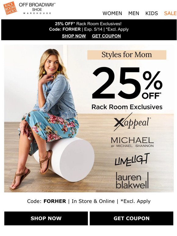 25% OFF sandals Mom will love!