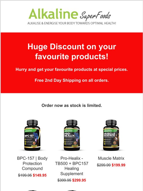 Huge Discounts on Your Favourite Alkaline Products