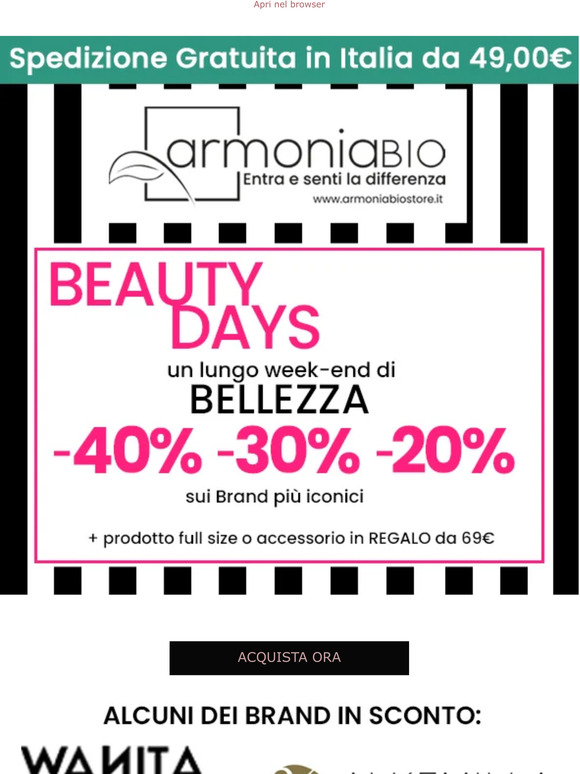 BEAUTY DAYS fino al -40% per te!