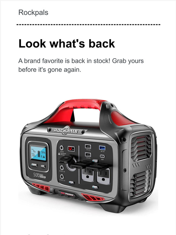 🔥Look what's back--Only $0.48/wh For Rockpals Power Station--valid 24 hours