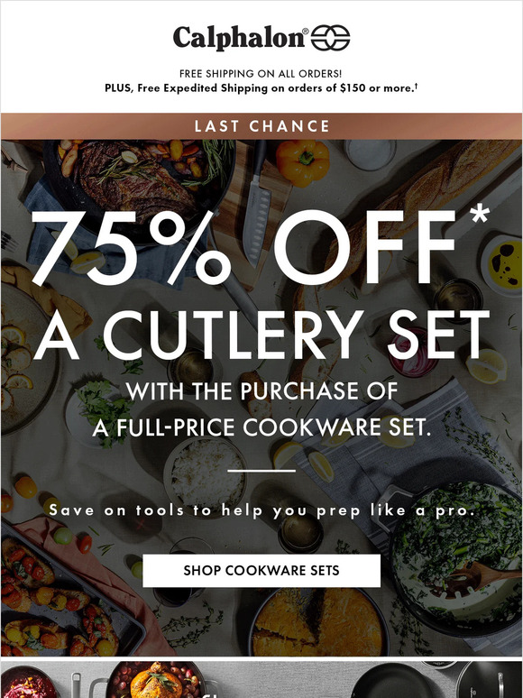 Last Chance! Save 75% on Select Cutlery Sets