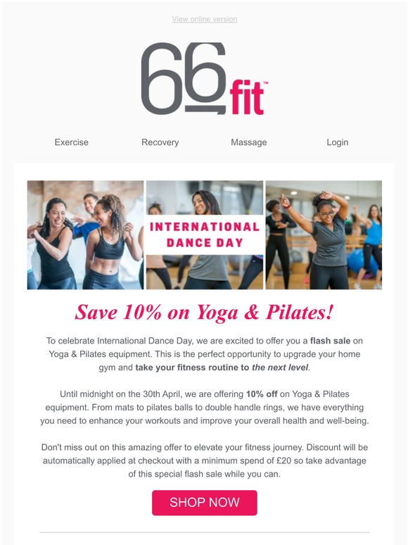 48 Hour Flash Sale! Save 10% on Yoga & Pilaes Equipment!