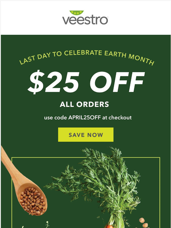 $25 OFF today! Last day to celebrate Earth Month 🌍