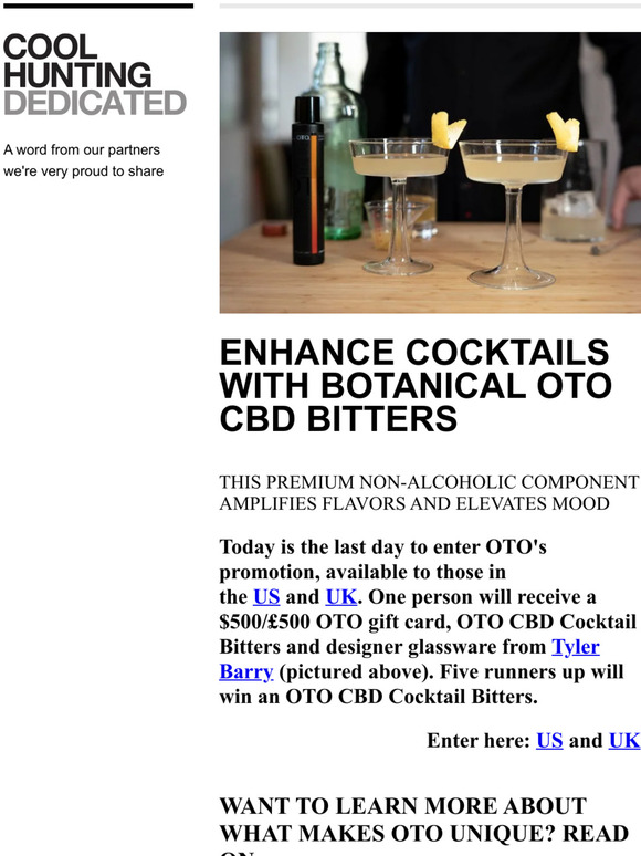 Dedicated: Enhance Cocktails with Botanical OTO CBD Bitters