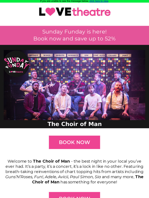 Up to 52% off The Choir of Man tickets