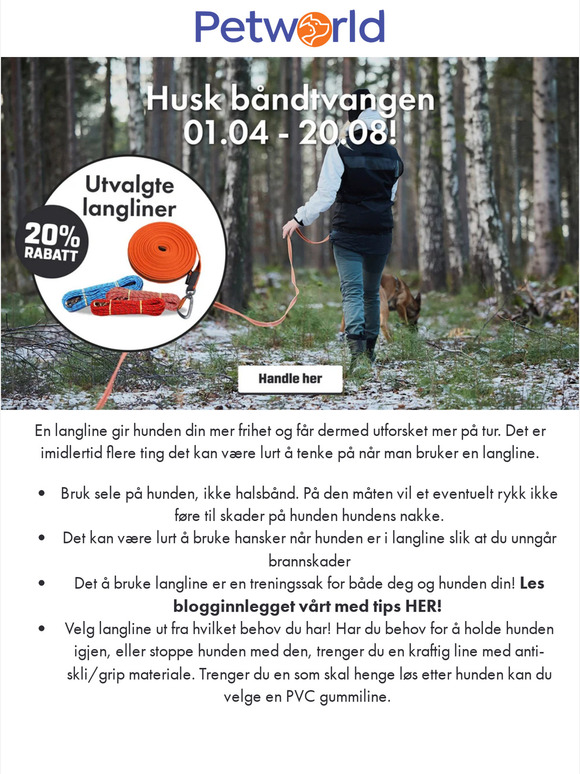 Siste sjanse 🔥 20% alt fra eukanuba og langliner!