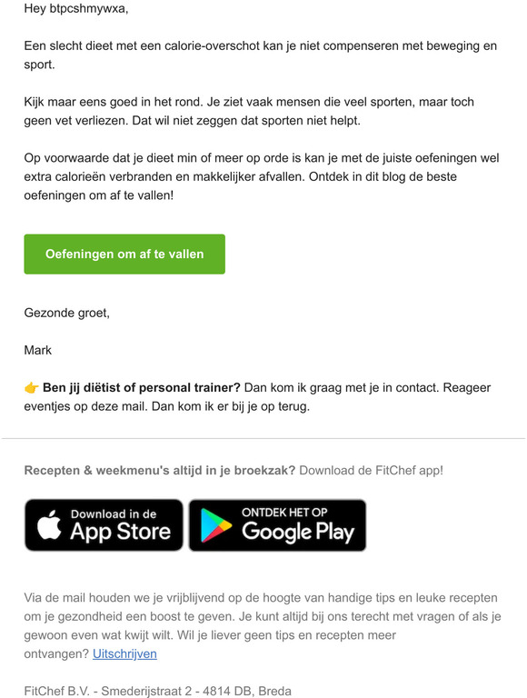 Oefeningen om af te vallen