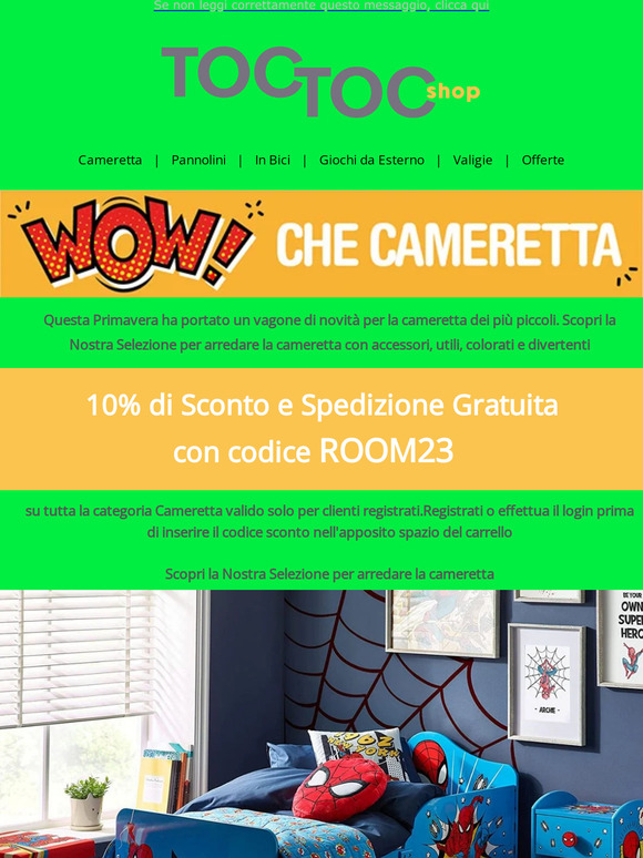 Cameretta -10% e Spedizione Gratuita
