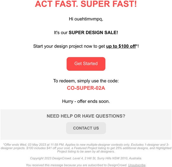 Super Design Sale | Up to $100 off —