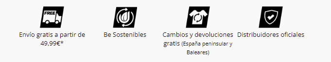 Envío gratis a partir de 49,99€* - Sostenibilidad  - Cambios y devoluciones gratis (España penínsular y Baleares) - Distribuidores oficiales