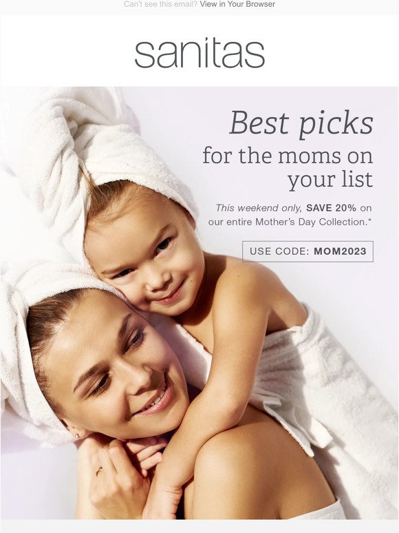Last chance to save 20% on these Mother's Day picks!