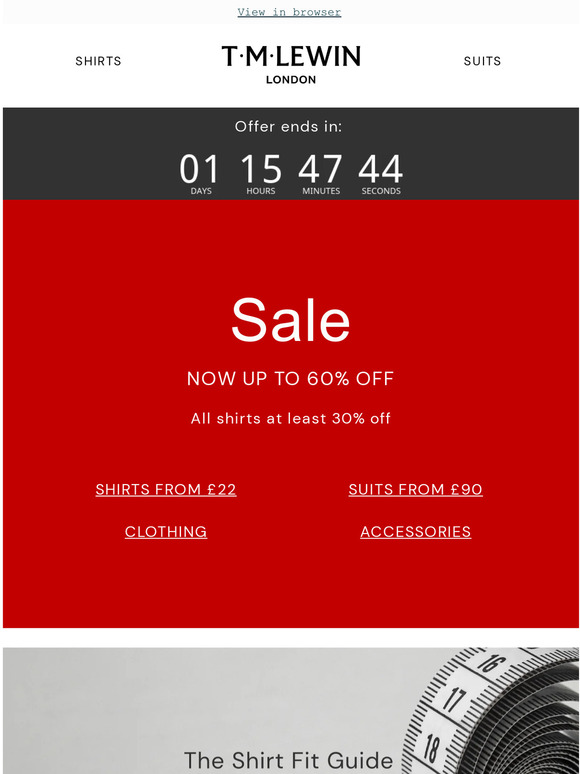 Ends Tomorrow: Up to 60% off sale