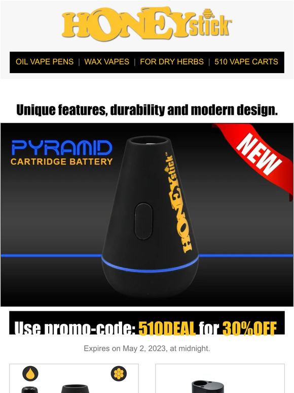 VPR Brands, LP 510 Cartridge Batteries w/ Modern Design Milled