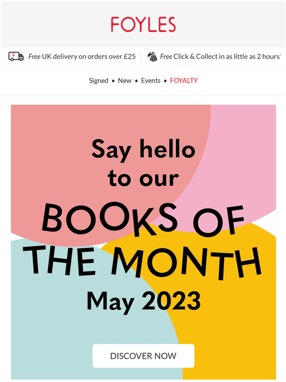 Foyles for books Introducing the Foyles Books of the Month Milled