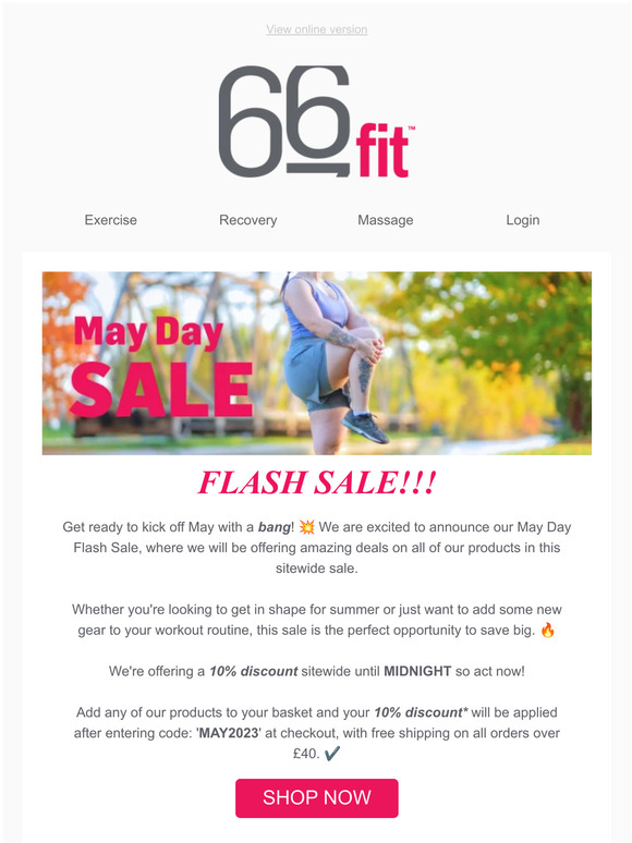 May Day Flash Sale: Get Fit and Save Big With Sitewide Deals!