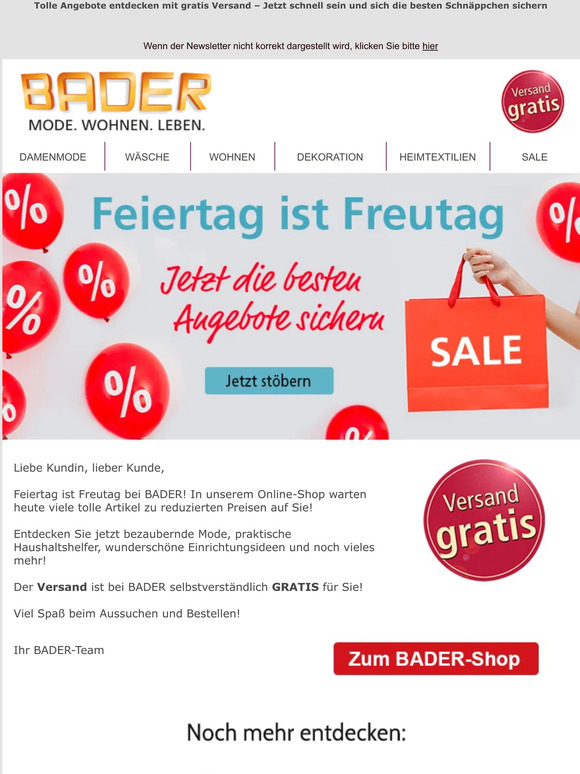 Feiertag ist Freutag – sichern Sie sich jetzt die besten Schnäppchen!