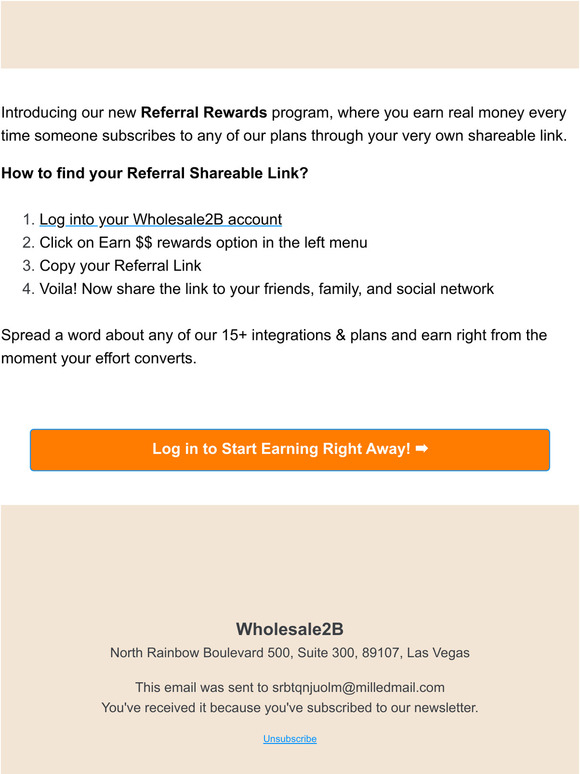 Earn Money by Referring a Friend to Wholesale2B (details inside) 💸😍