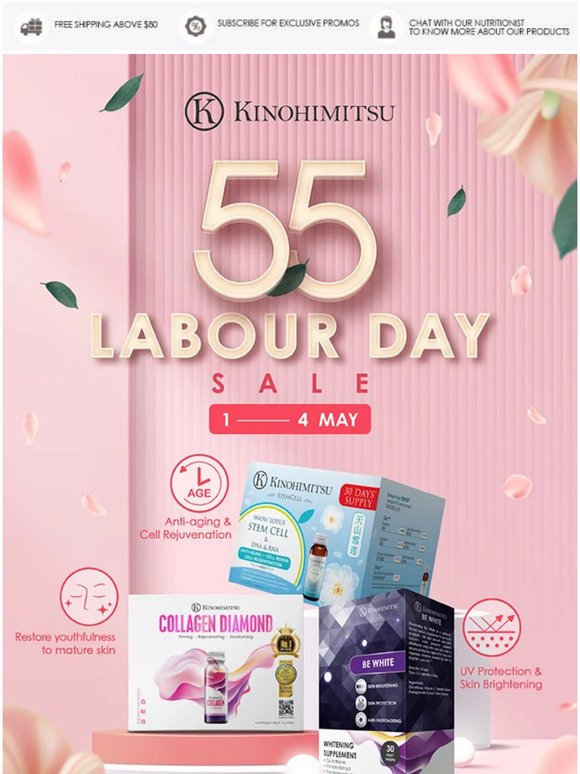 🤗 5.5 Sale Is Now On! Pamper Yourself This Labour Day!
