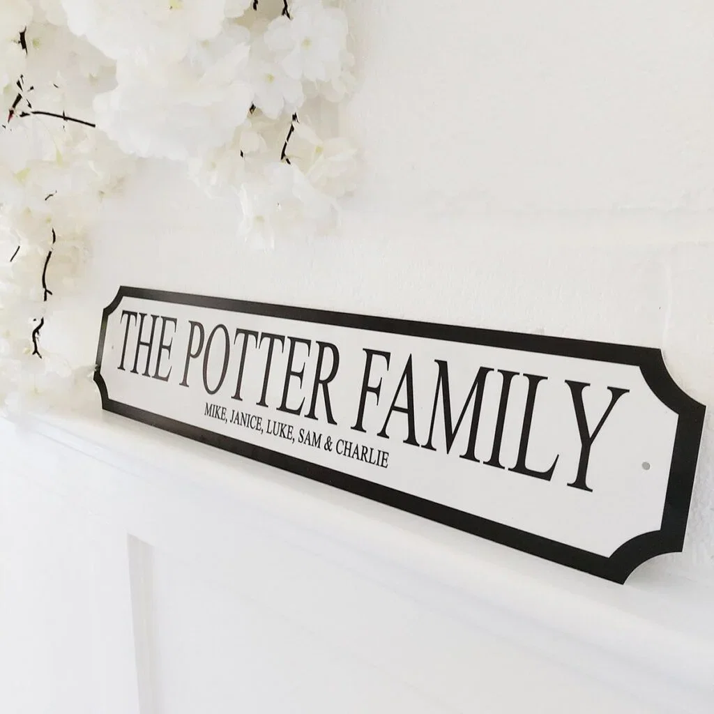 "Family" Personalised Street Sign