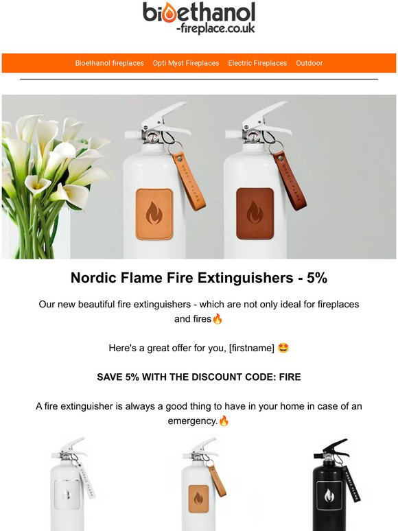 Save 5% on fire extinguishers - perfect for all homes🔥