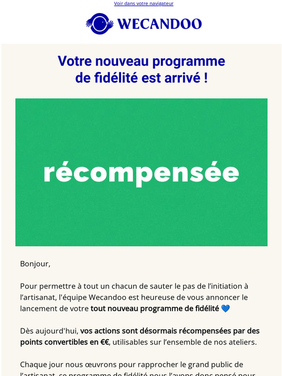 Votre nouveau programme de fidélité est arrivé !