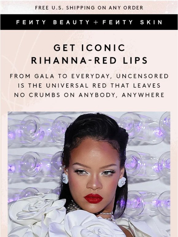 Rihanna STUNNA’d in her signature red lip 💋