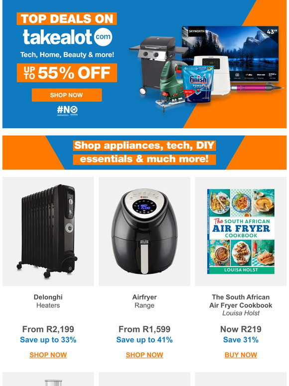 Up to 55% OFF Top Deals on tech, home, beauty & much more! 🛒