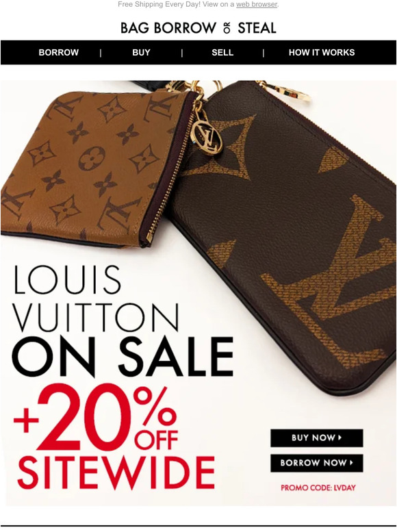 Bag Borrow or Steal: ALL Louis Vuitton on SALE + Extra 15% off SITEWIDE