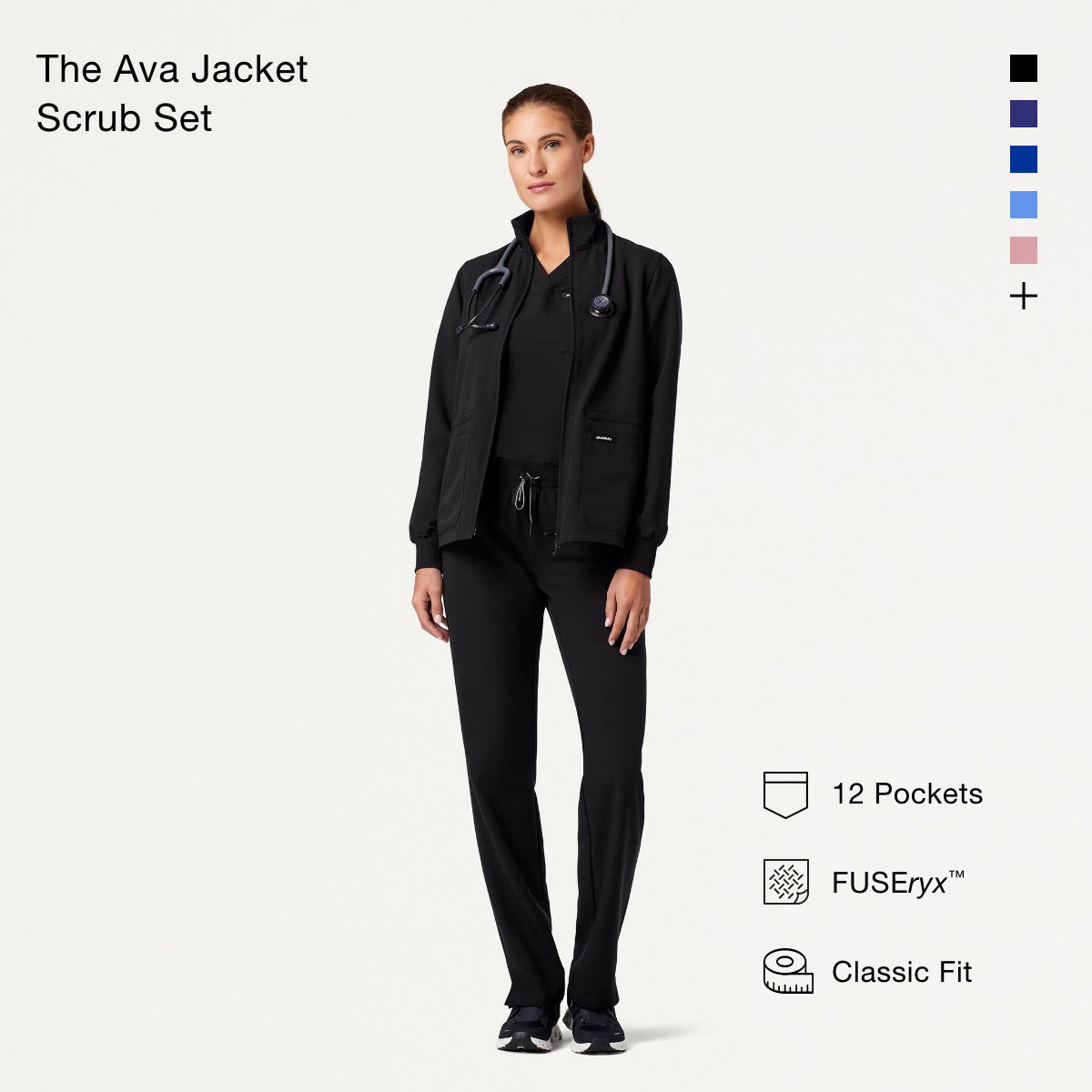 The Ava Jacket Scrub Set