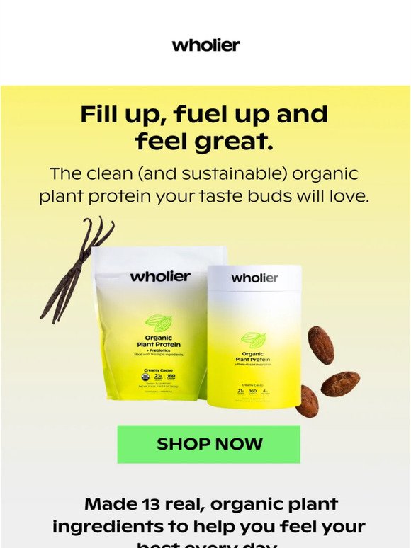 Organic, Clean + Powerful 🌱