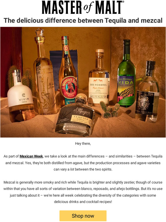 Master of Malt Tequila vs mezcal what's the difference? Milled