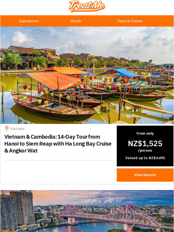 TreatMe NZ Vietnam & Cambodia 14Day Tour Fortitude Valley w.