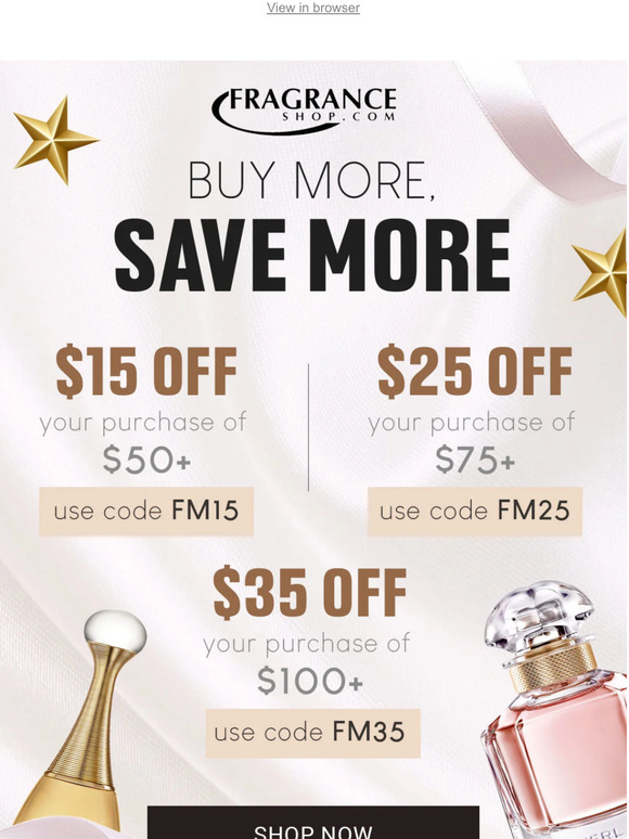 Fragrance Shop Email Newsletters Shop Sales Discounts and