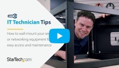 Thumbnail for video showing an IT tech with a server rack