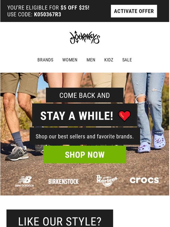 Journeys Email Newsletters Shop Sales, Discounts, and Coupon Codes