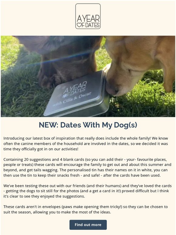 NEW - A Year of Dates With My Dog(s)