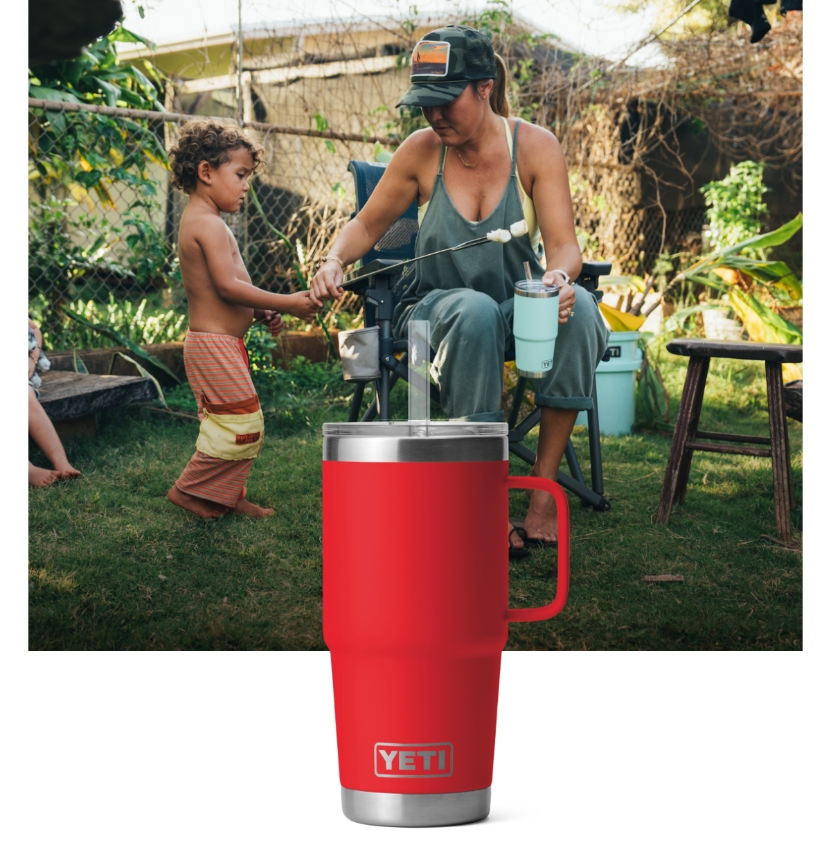 Yeti 25 oz. Rambler Straw Mug Rescue Red