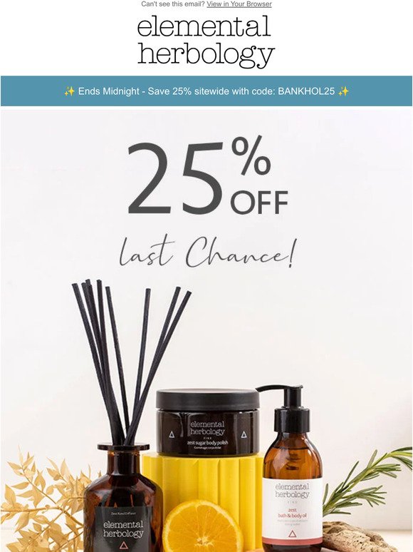 Your last chance to save 25%! ✨
