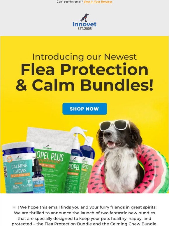 Introducing Our New Calming & Flea Protection Bundles - Save Big on Pet Care Today! 🐾