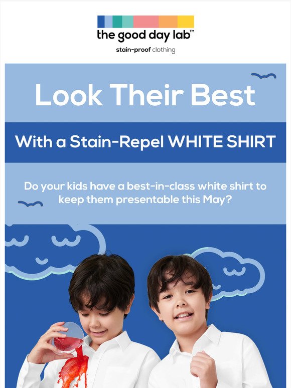 STAY CLEAN Stain-Repel White Shirts 😮