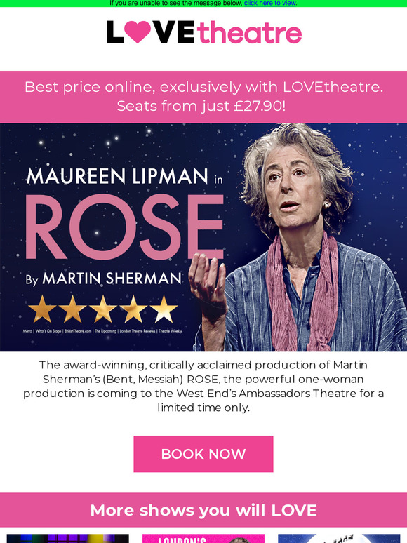 Maureen Lipman stars in Rose