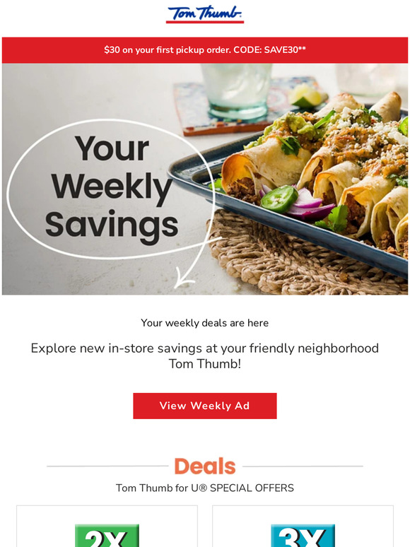 Your Weekly Tom Thumb Savings