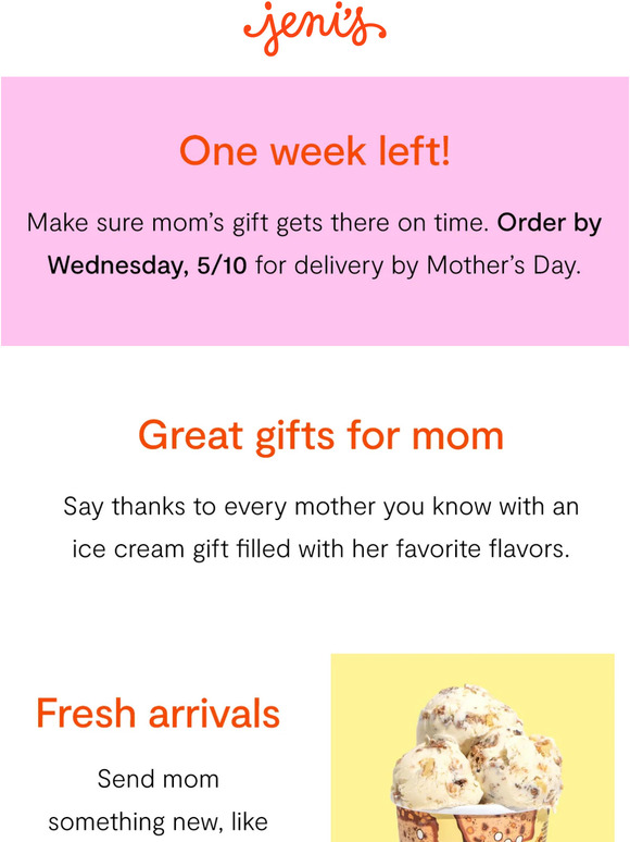 Jeni's Ice Creams How to Ship ice cream to mom on time Milled