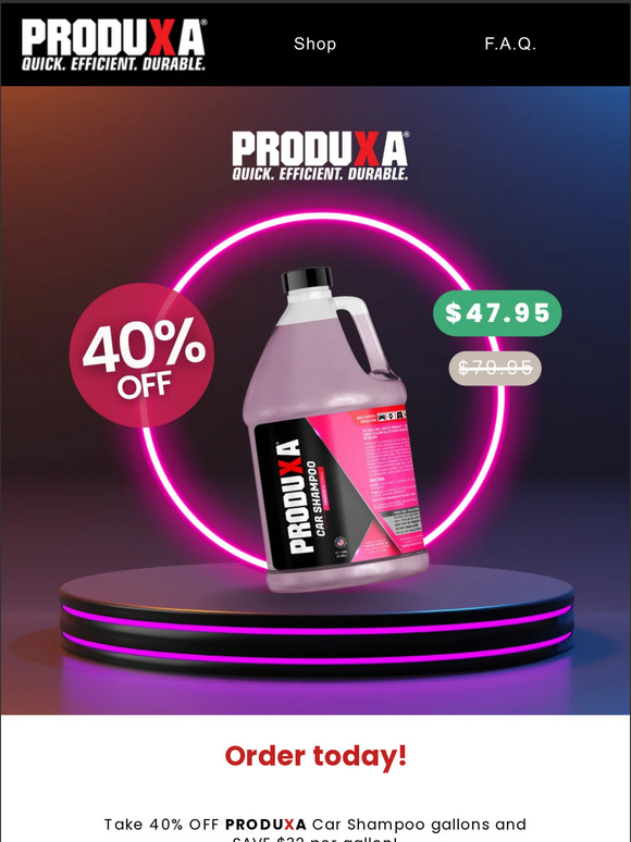 💥 40% OFF car shampoo!