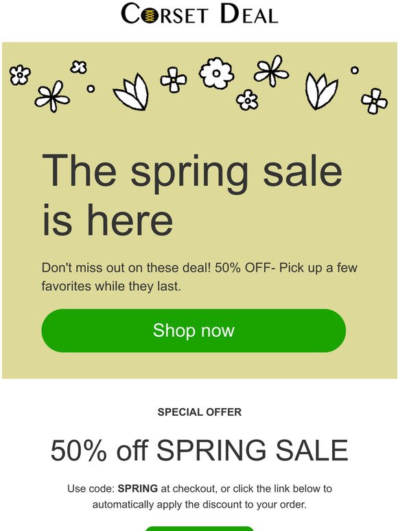 Spring Sale - 50% OFF 🌸🌸🌸🌸