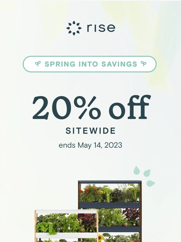 The Rise Spring Sale starts now–20% off storewide 🌱🌸