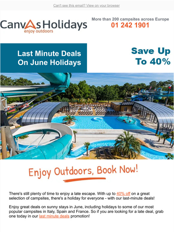Last Minute June Deals - Save up to 40%