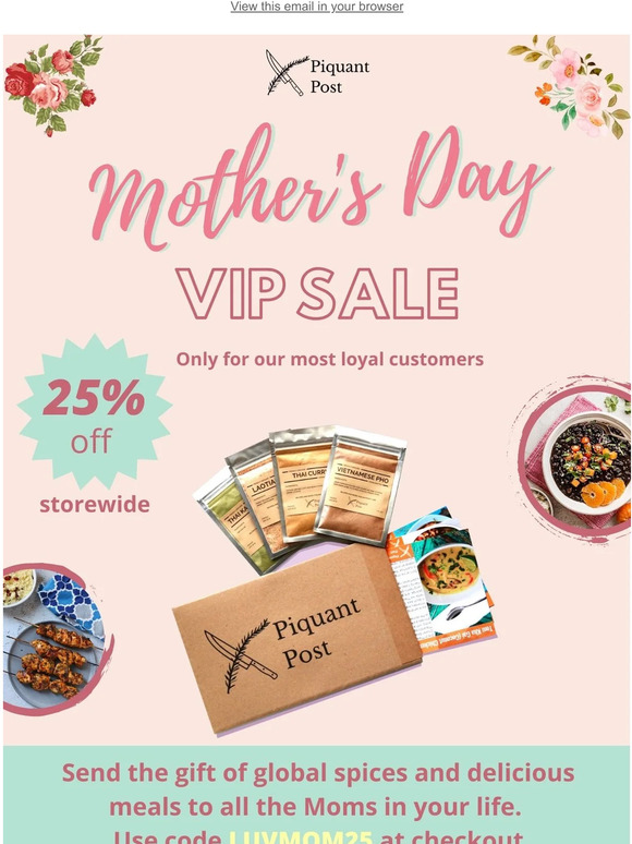 Mother's Day VIP sale - 25% off everything!🌹