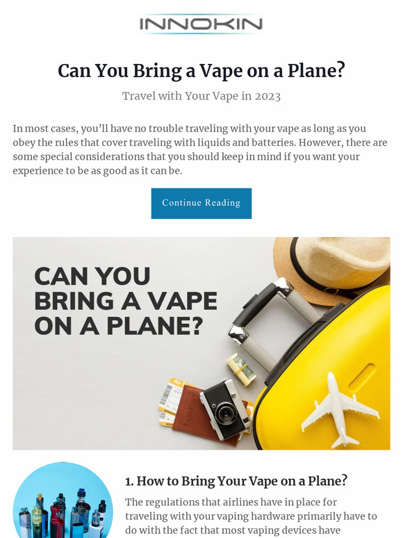 Innokin Technology Can You Bring a Vape on a Plane? Milled